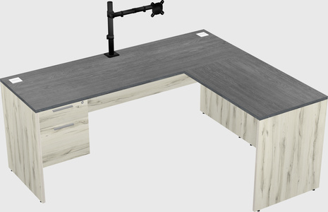 L-shaped office desk