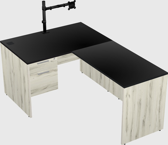 L-shaped office desk