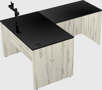 L-shaped office desk