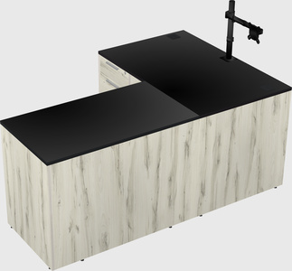 L-shaped office desk
