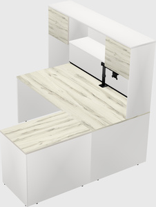 L-shaped office desk