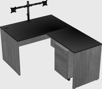 L-shaped office desk