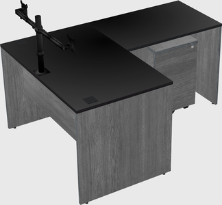 L-shaped office desk