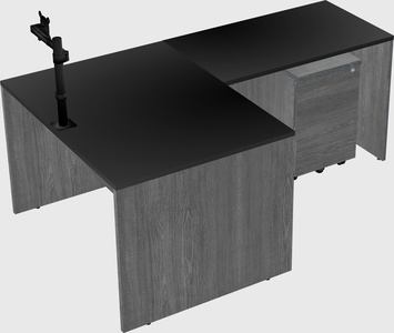 L-shaped office desk