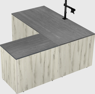L-shaped office desk
