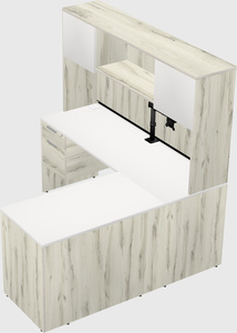 L-shaped office desk