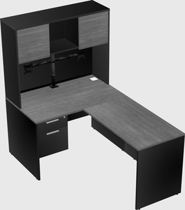 L-shaped office desk