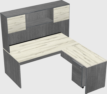 L-shaped office desk