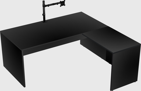 L-shaped office desk