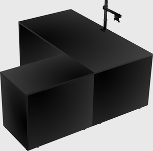 L-shaped office desk