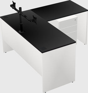 L-shaped office desk