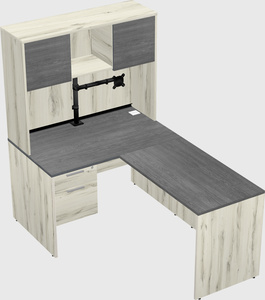L-shaped office desk