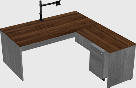 L-shaped office desk