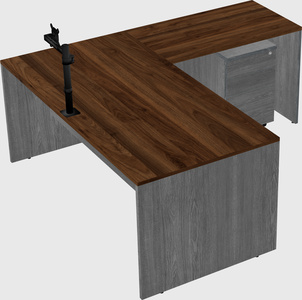 L-shaped office desk