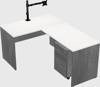 L-shaped office desk