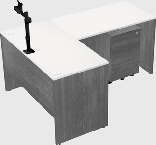 L-shaped office desk