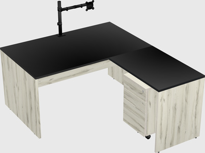 L-shaped office desk