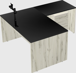 L-shaped office desk