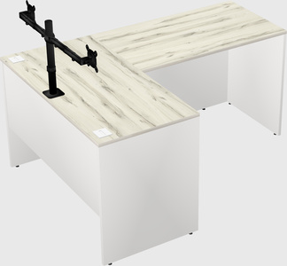 L-shaped office desk