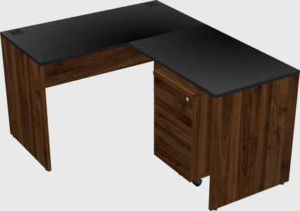 L-shaped office desk