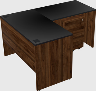 L-shaped office desk