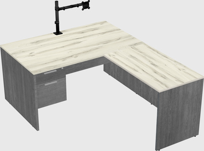 L-shaped office desk