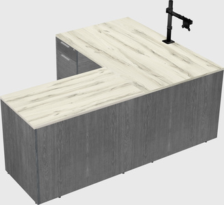 L-shaped office desk