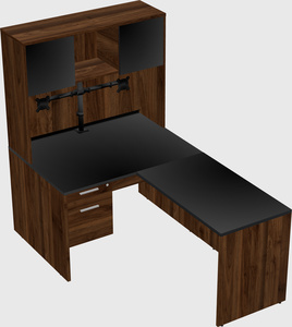 L-shaped office desk
