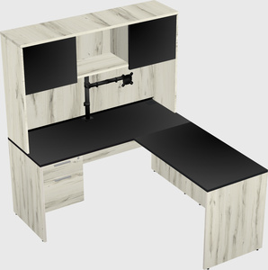 L-shaped office desk