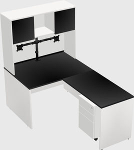 L-shaped office desk