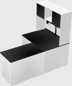 L-shaped office desk