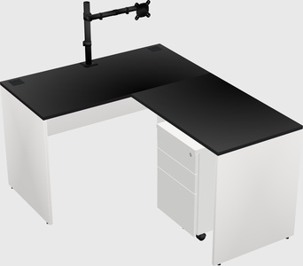 L-shaped office desk