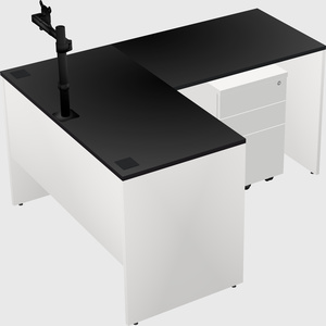 L-shaped office desk