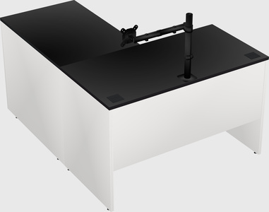 L-shaped office desk