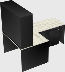 L-shaped office desk