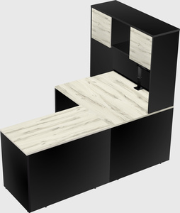 L-shaped office desk