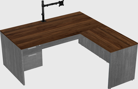 L-shaped office desk