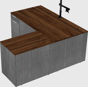 L-shaped office desk