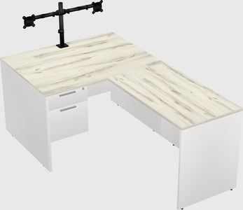 L-shaped office desk
