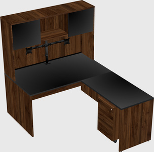 L-shaped office desk