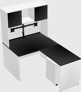 L-shaped office desk