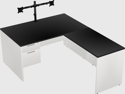 L-shaped office desk