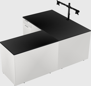 L-shaped office desk