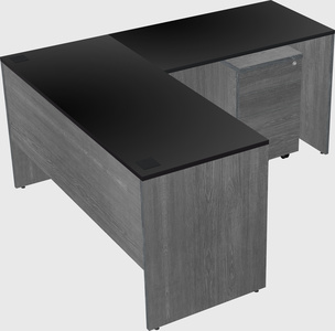 L-shaped office desk