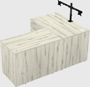 L-shaped office desk