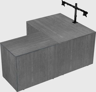 L-shaped office desk