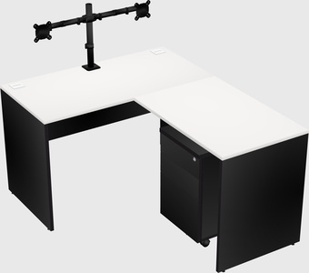L-shaped office desk
