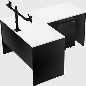 L-shaped office desk