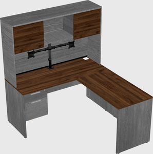 L-shaped office desk