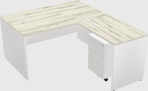 L-shaped office desk